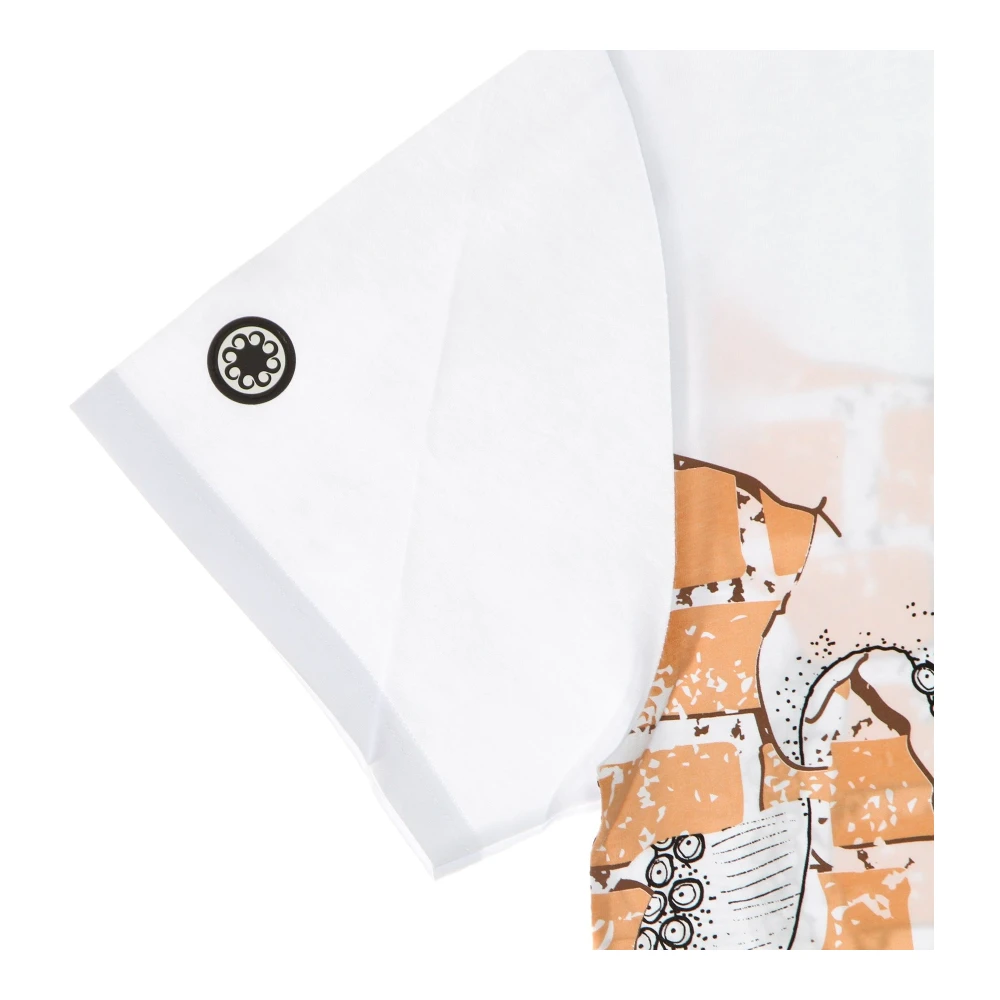 Octopus Witte Heren Tee met Logo White Heren