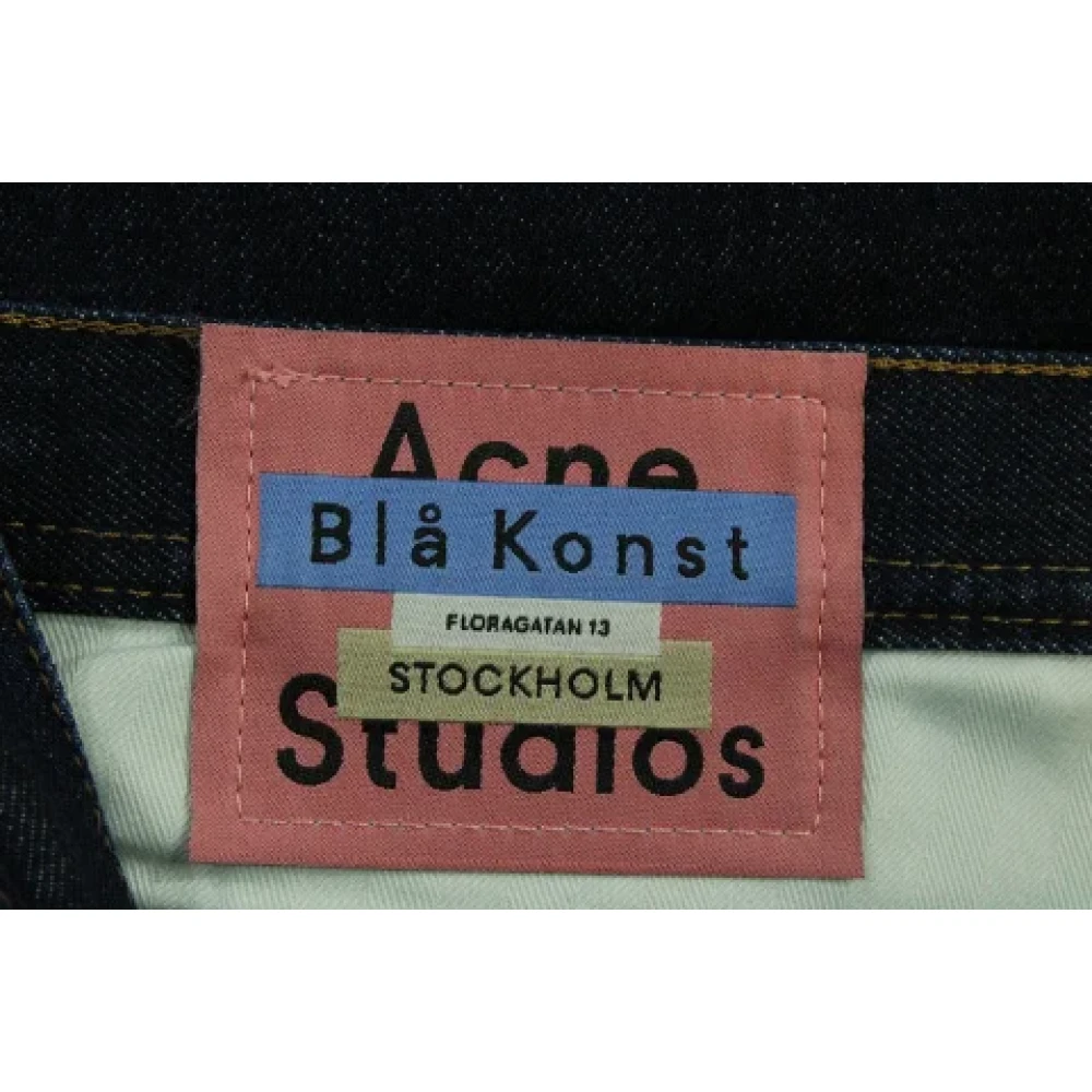 Acne Studios Pre-owned Cotton jeans Blue Heren