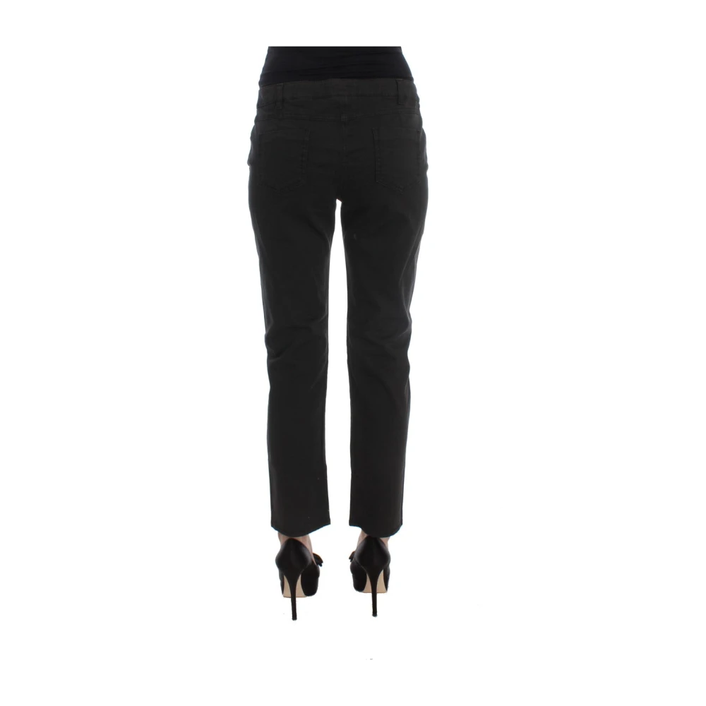 Costume National Chique Zwarte Denim Jeans Black Dames