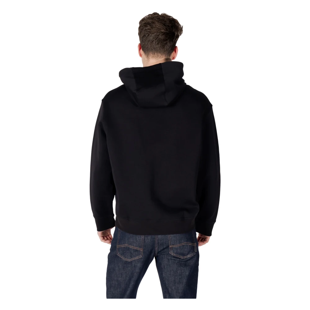 Armani Exchange Zwarte Hoodie Lente Zomer Mannen Black Heren
