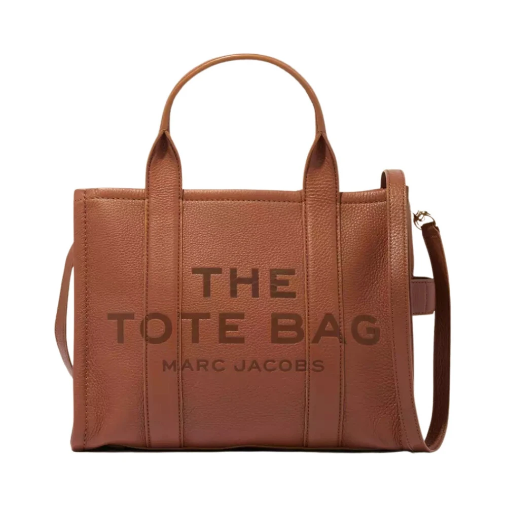 Marc Jacobs Läder Medium Tote Bag Brown, Dam