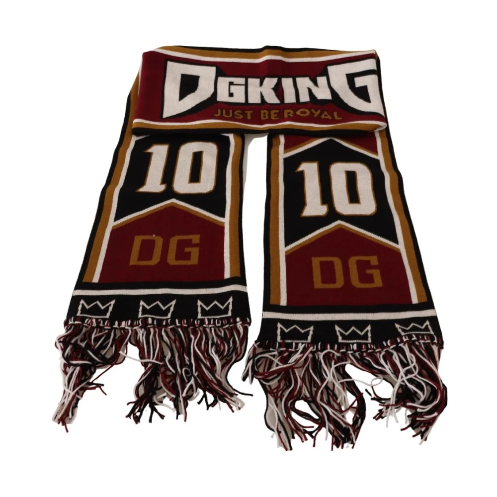 Dolce & Gabbana Herren Multicolor Dg King Wollschal Mit Krone