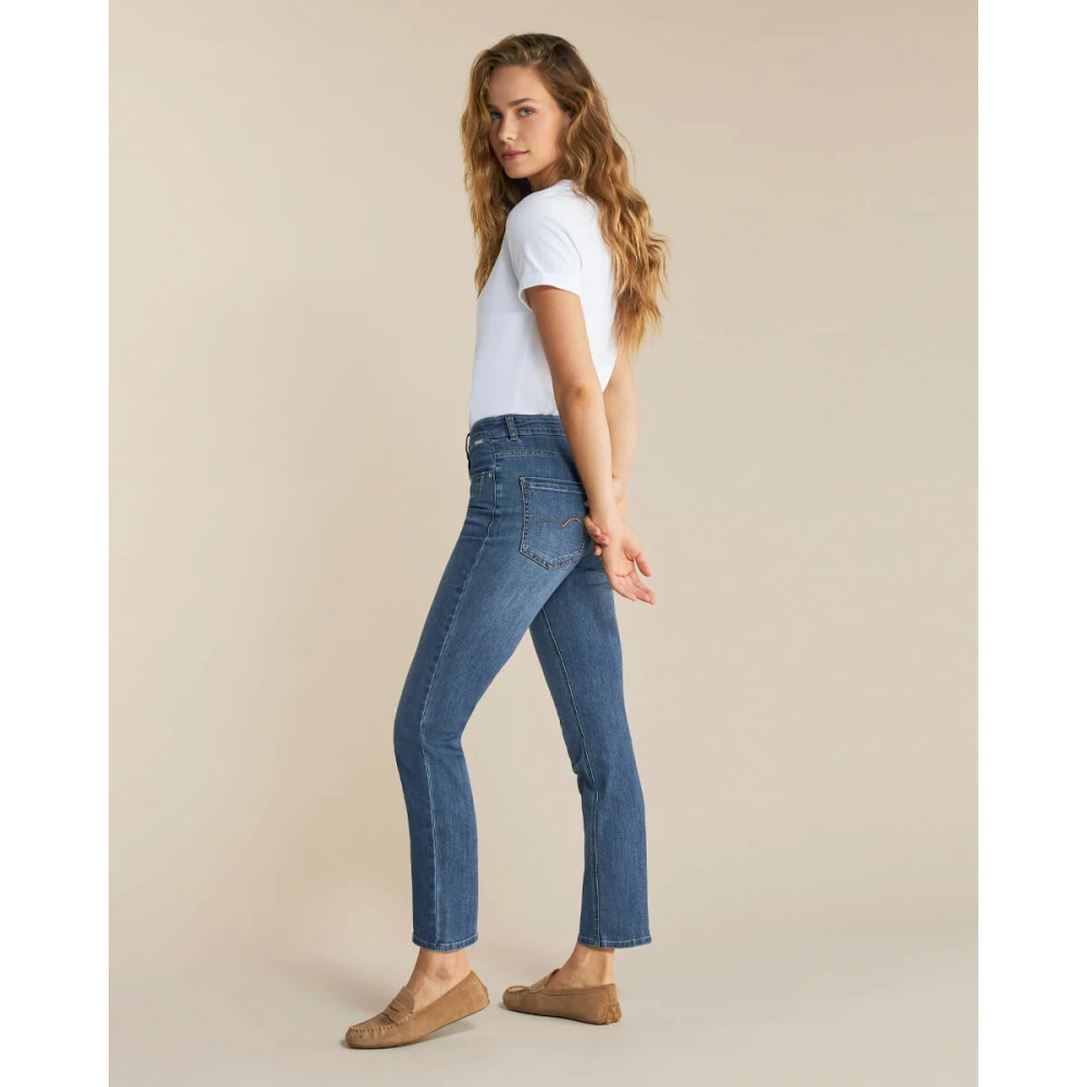 Red Button Stone Jeans Kate Model Srb3821 Blue Dames