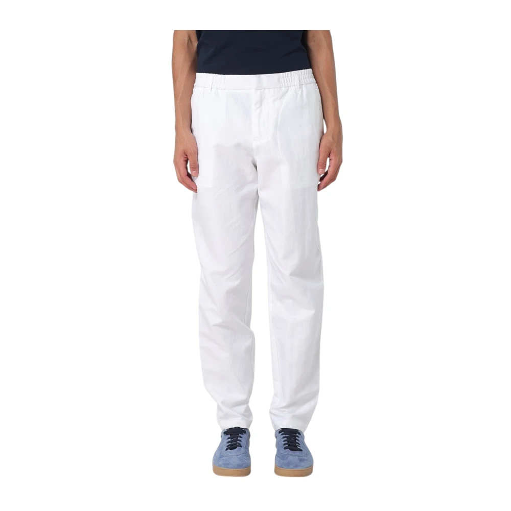 Armani Exchange Men's White Straight Trousers, W33, Chino Trousers