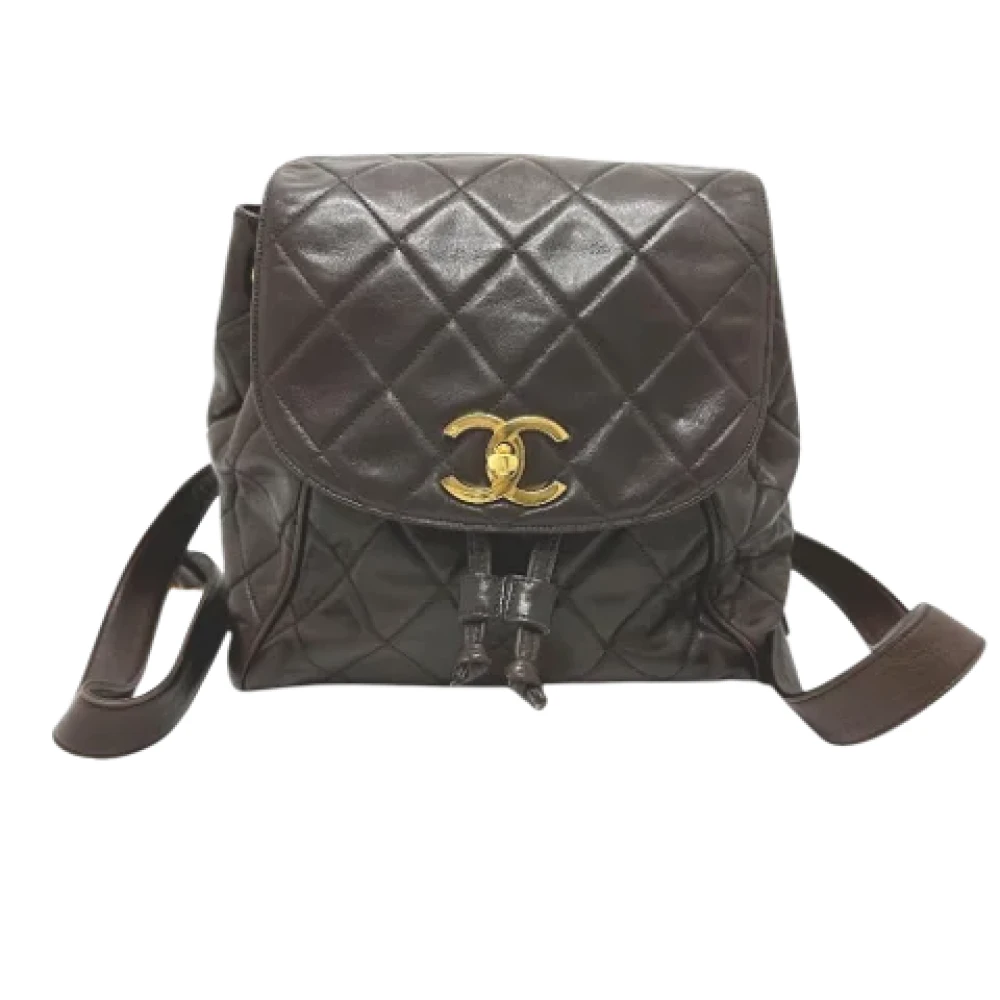 Chanel Vintage Pre-owned Leather chanel-bags Brown Dames