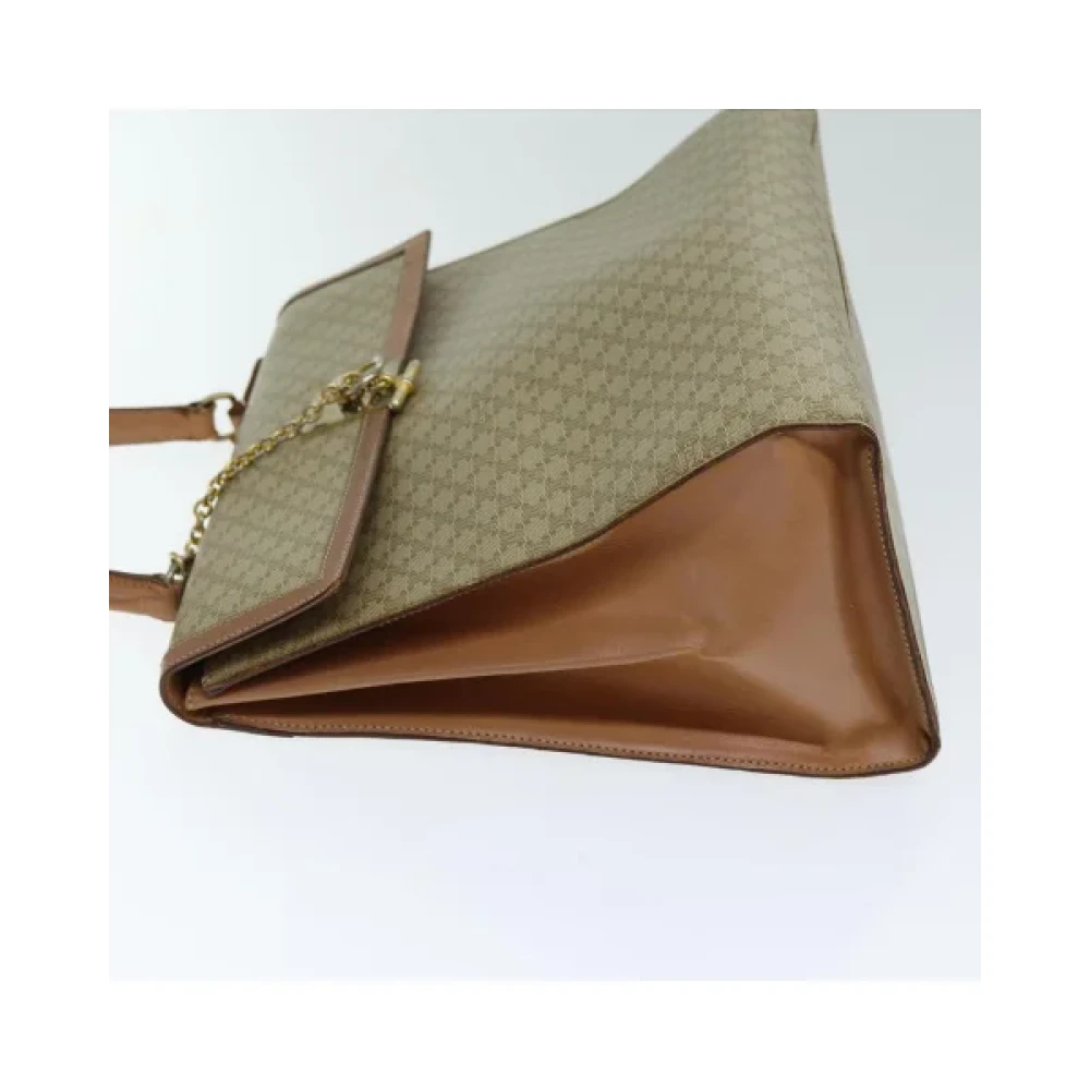 Celine Vintage Pre-owned Canvas handbags Beige Dames