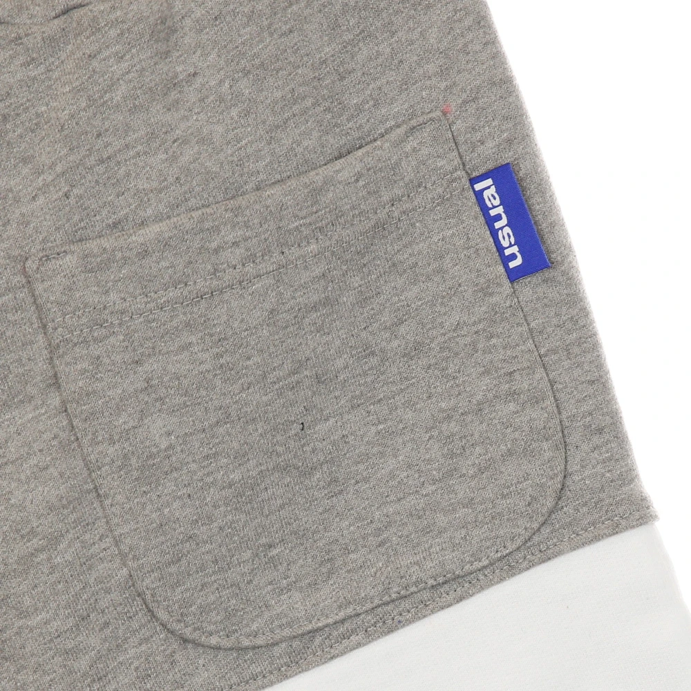 Usual Katoenen Tracksuit Shorts Wit Grijs White Heren