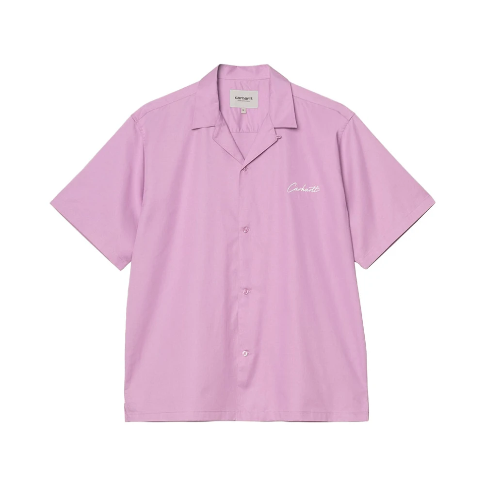 Carhartt Wip Men's Purple Short Sleeve Shirts, L, S/S Delray Shirt