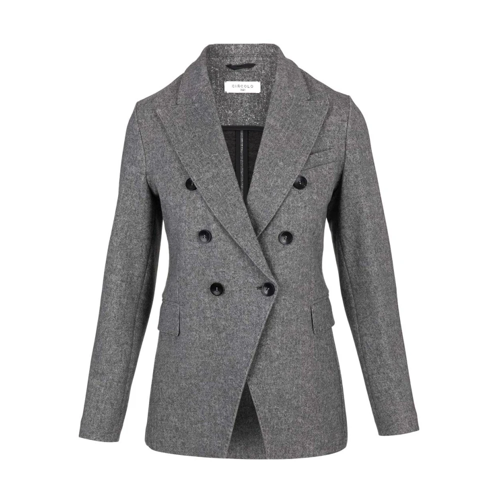 Circolo 1901 Dubbelbreasted jas voor heren Gray Dames