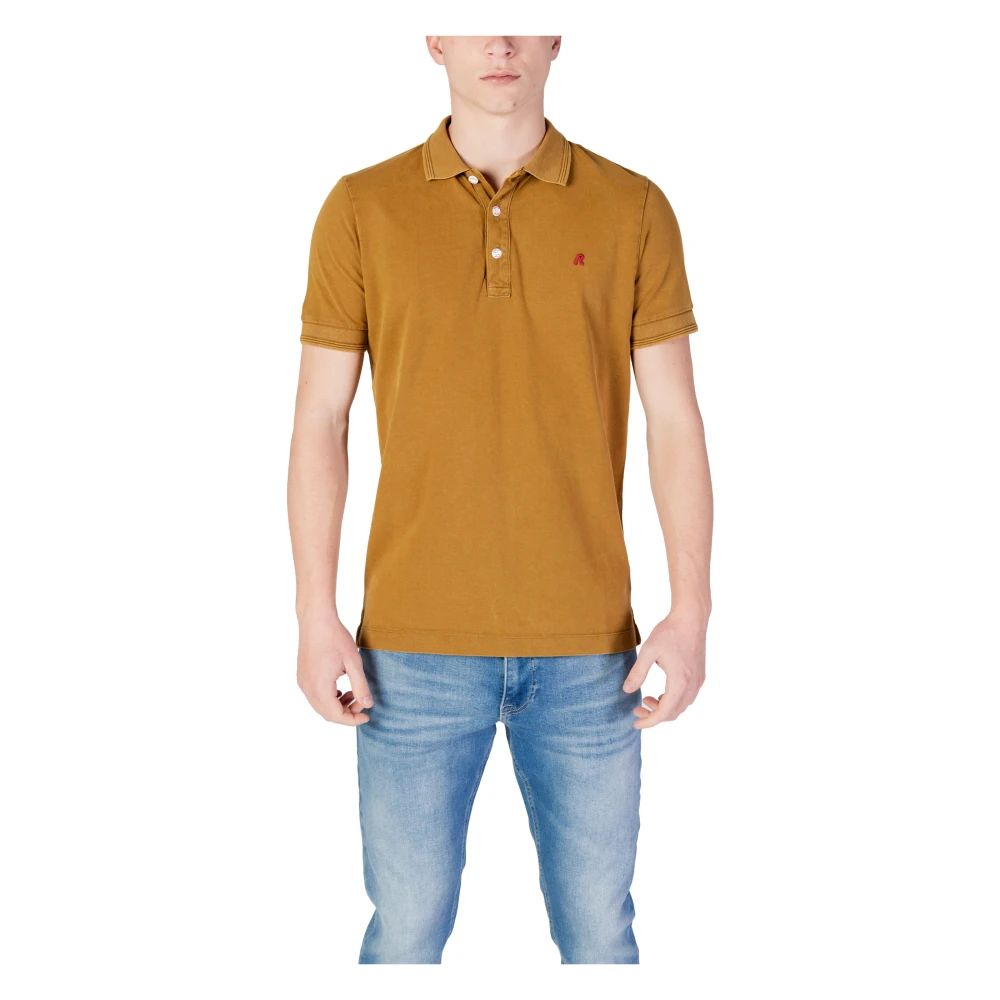 Replay Polo met korte mouwen Brown Heren