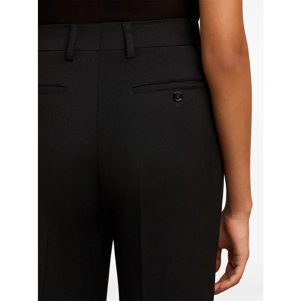 Ami Paris Zwarte Flare Fit Broek Black Dames