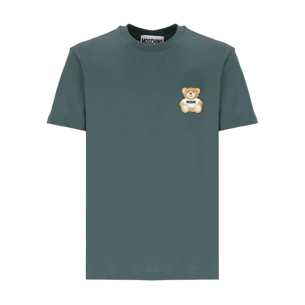 Moschino Groene Teddy Bear Logo T-shirt Green Heren