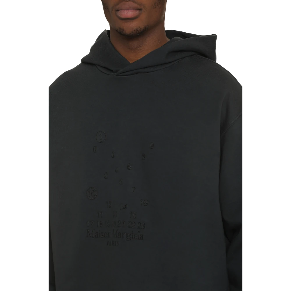 Maison Margiela Hoodie met rauwe zoom Blue Heren