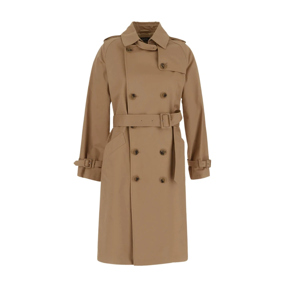 A.p.c. Elegante beige trenchcoat Beige Dames