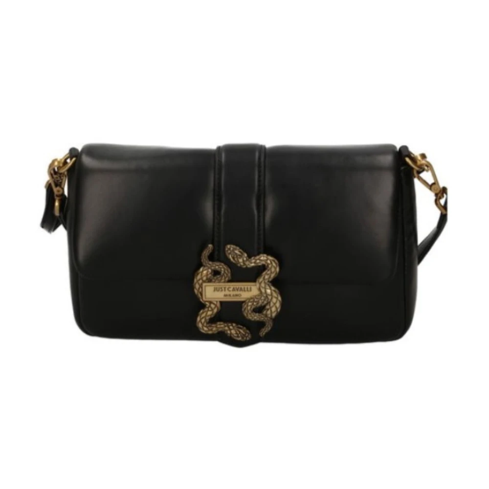 Just Cavalli Nieuwe Iconische Puffy Dames Tas Black Dames