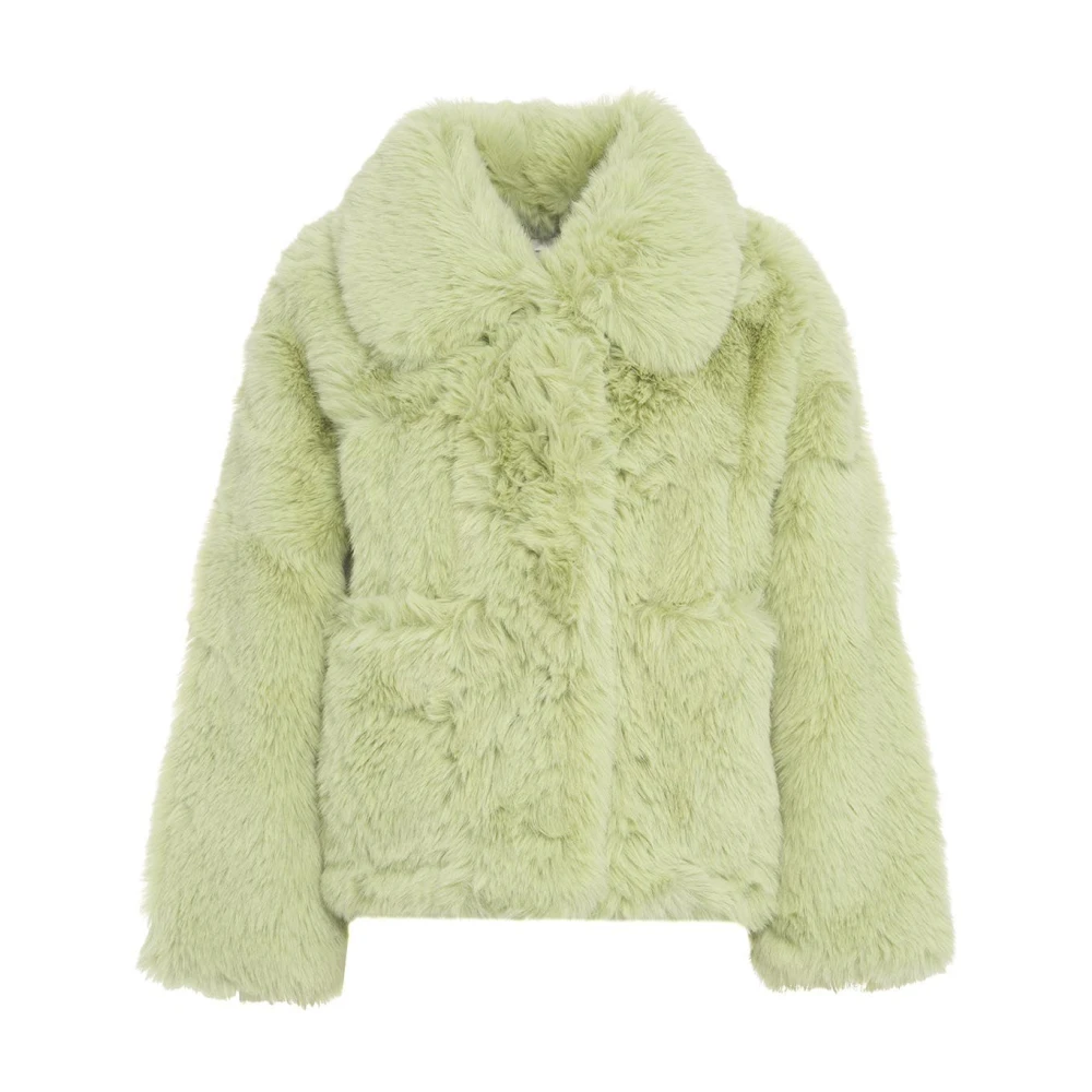 Jakke Groene Jassen Aw24 Model Hoogte 178cm Green Dames