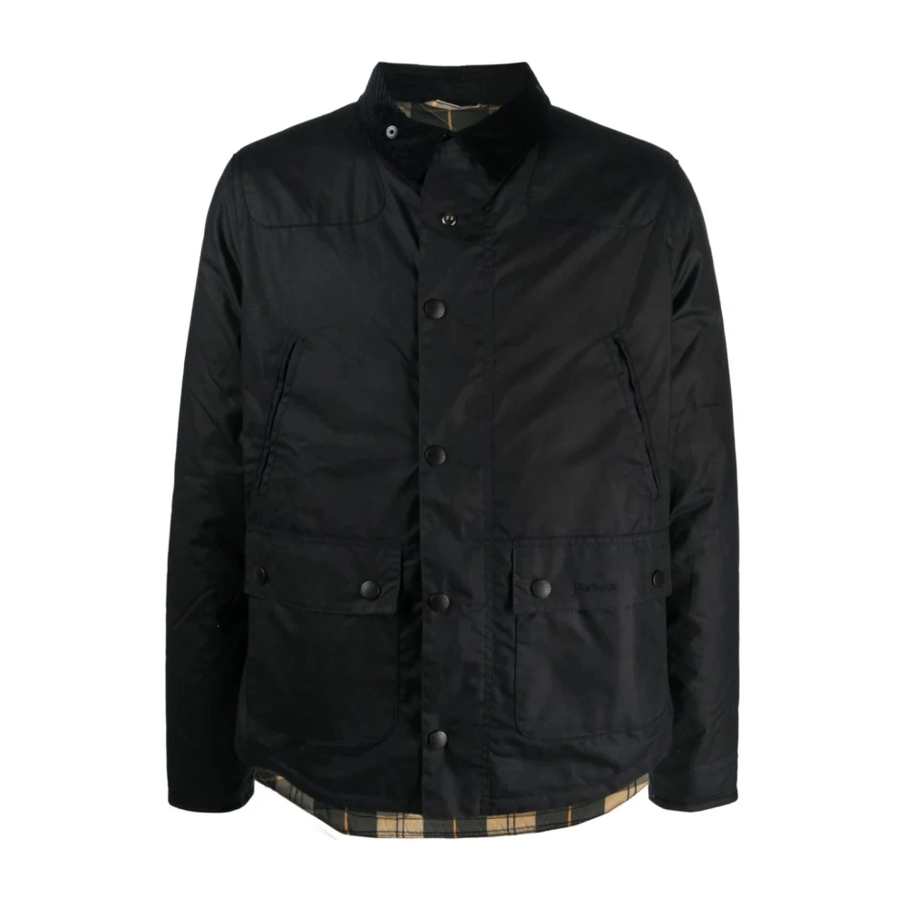 Barbour Navy Wax Jas Aw24 Black Heren