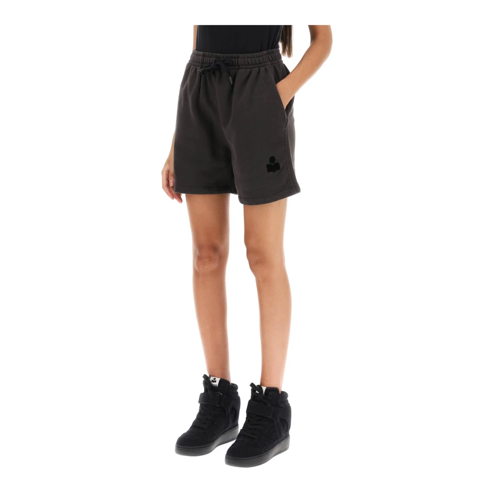 Isabel Marant Étoile Sweatshorts van vervaagd Frans terry Black Dames