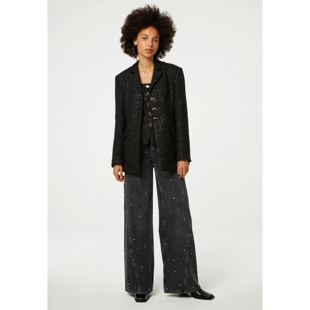 Fabienne Chapot Cher Tweed Blazer Black Dames