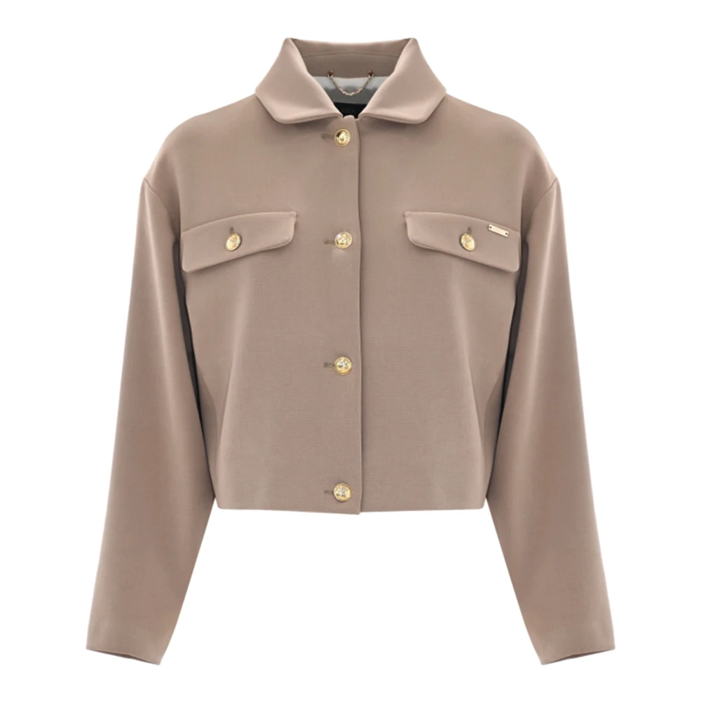 Kocca Korte Jas met Metalen Knopen Beige Dames