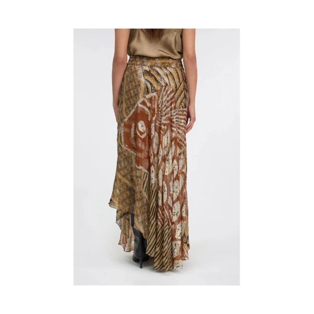 Mes Demoiselles Ladida Rok Parijse Asymmetrisch Gouden Draad Multicolor Dames