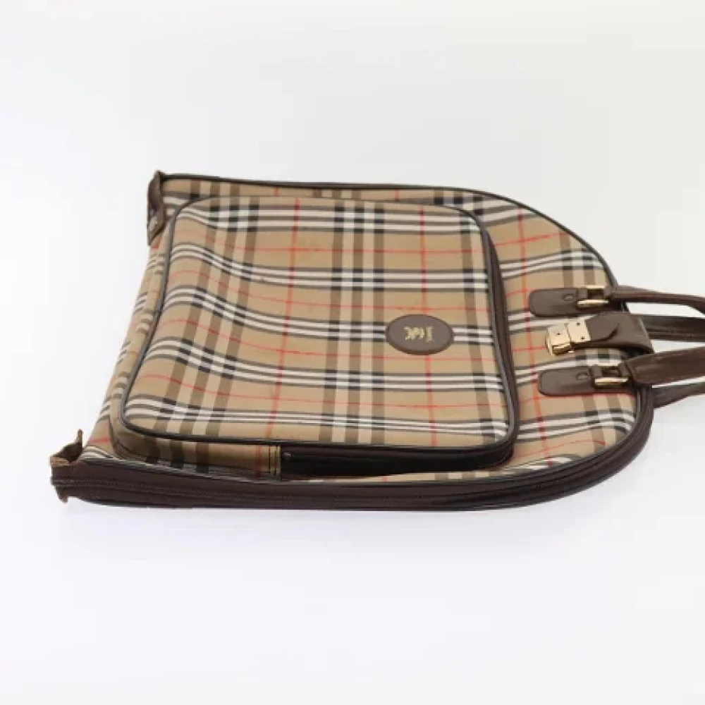 Burberry Vintage Pre-owned Canvas travel-bags Beige Dames