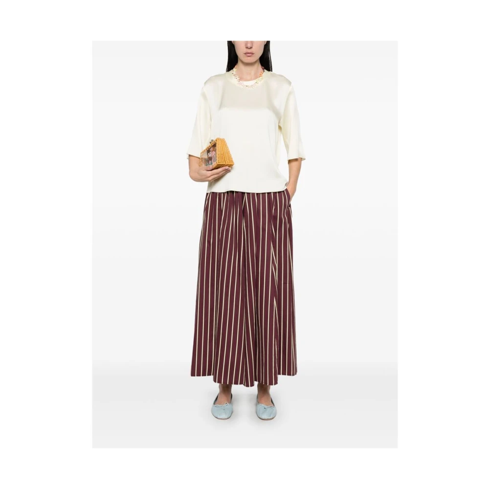 Forte Ivoor Wit Ronde Hals T-shirt Beige Dames