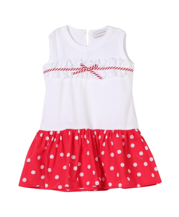 robe-sans-manches-a-pois-pour-filles