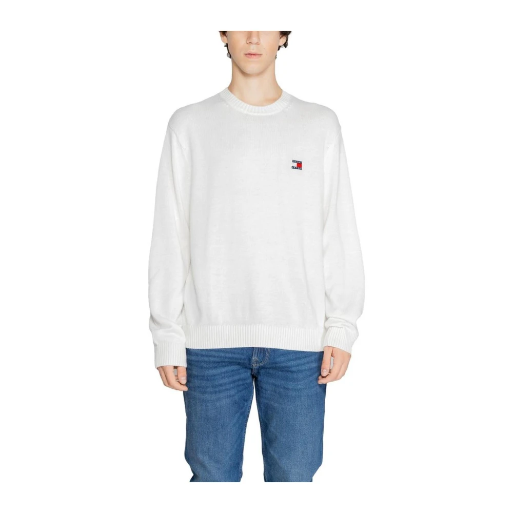 Tommy Jeans Gebreide trui voor mannen White Heren