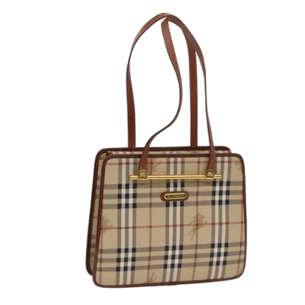 Burberry Vintage Pre-owned Leather shoulder-bags Beige Dames