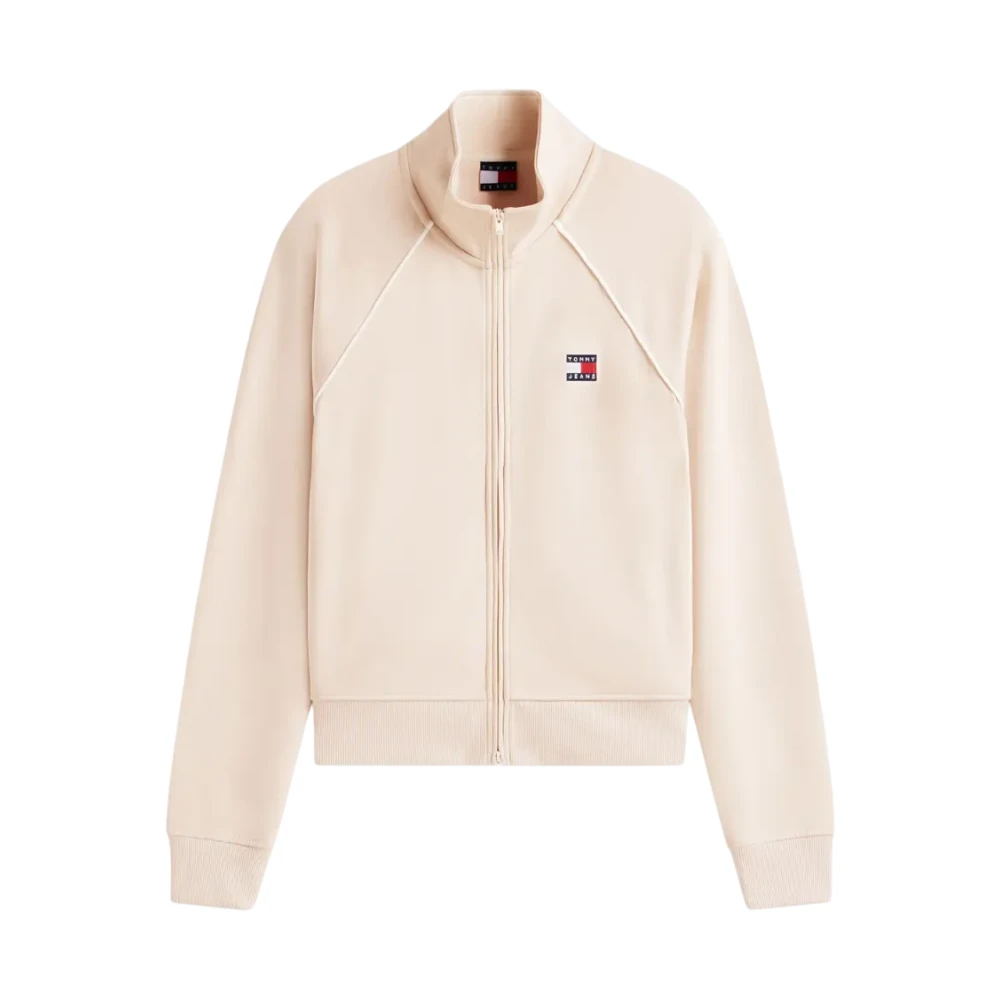 Tommy Jeans Women's Beige Zip-Throughs, L, Jumpers