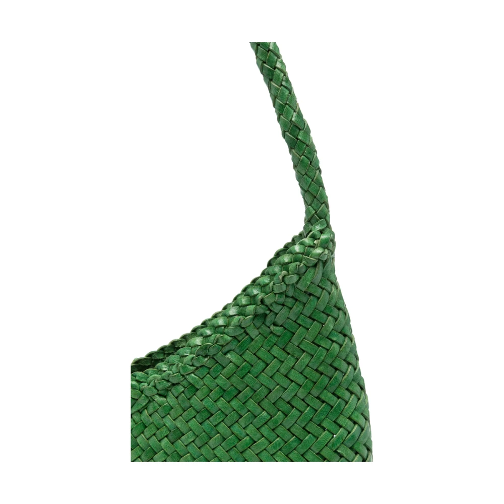 Dragon Diffusion Groene Gevlochten Top Handvat Tas Green Dames