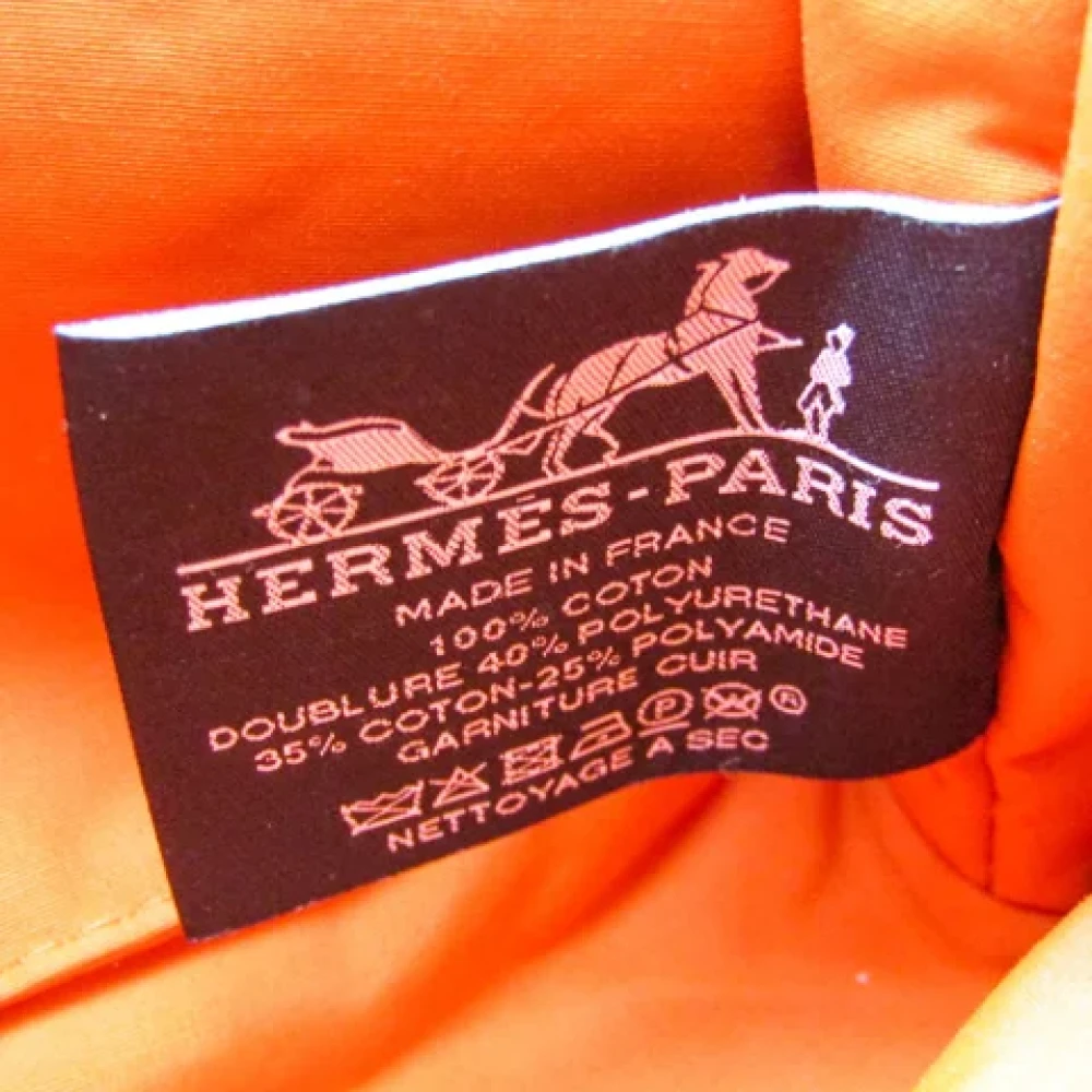 Hermès Vintage Pre-owned Canvas handbags Orange Dames