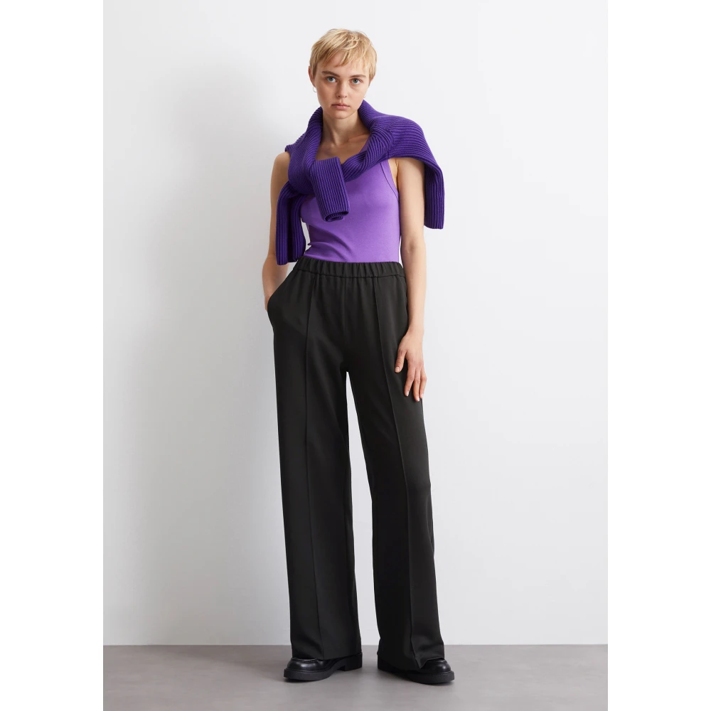 Marc O'Polo Jersey jogger wide leg Gray Dames