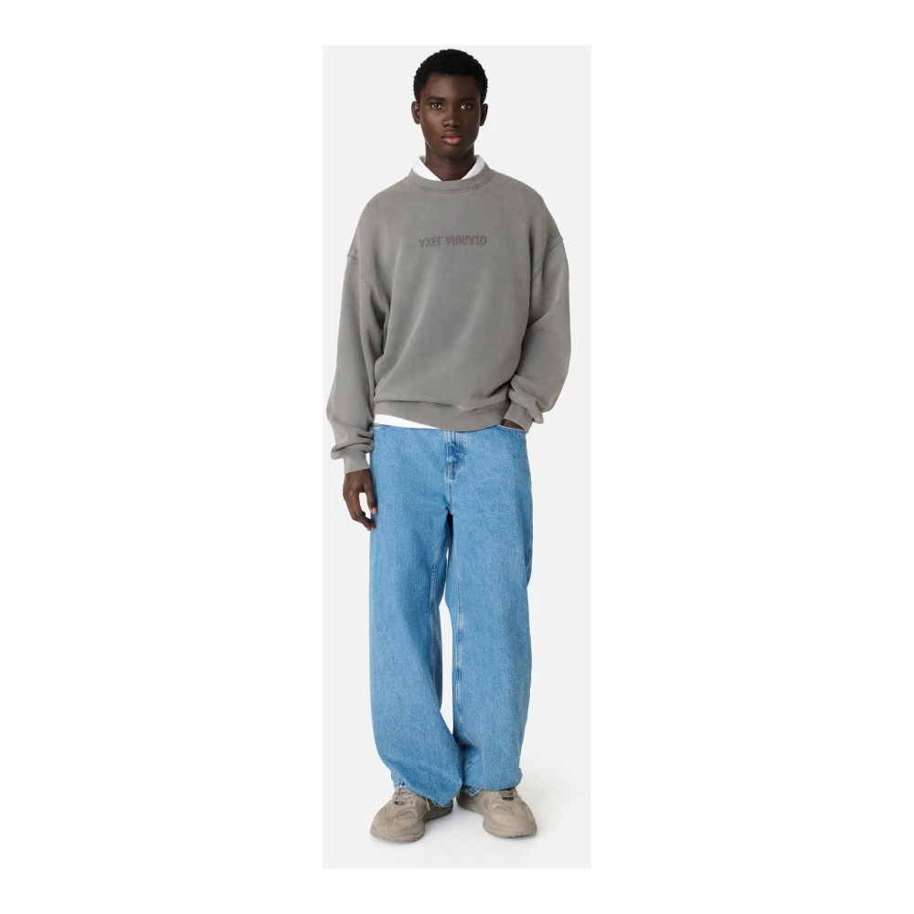 Axel Arigato Distort Washed Sweatshirt Gray Heren