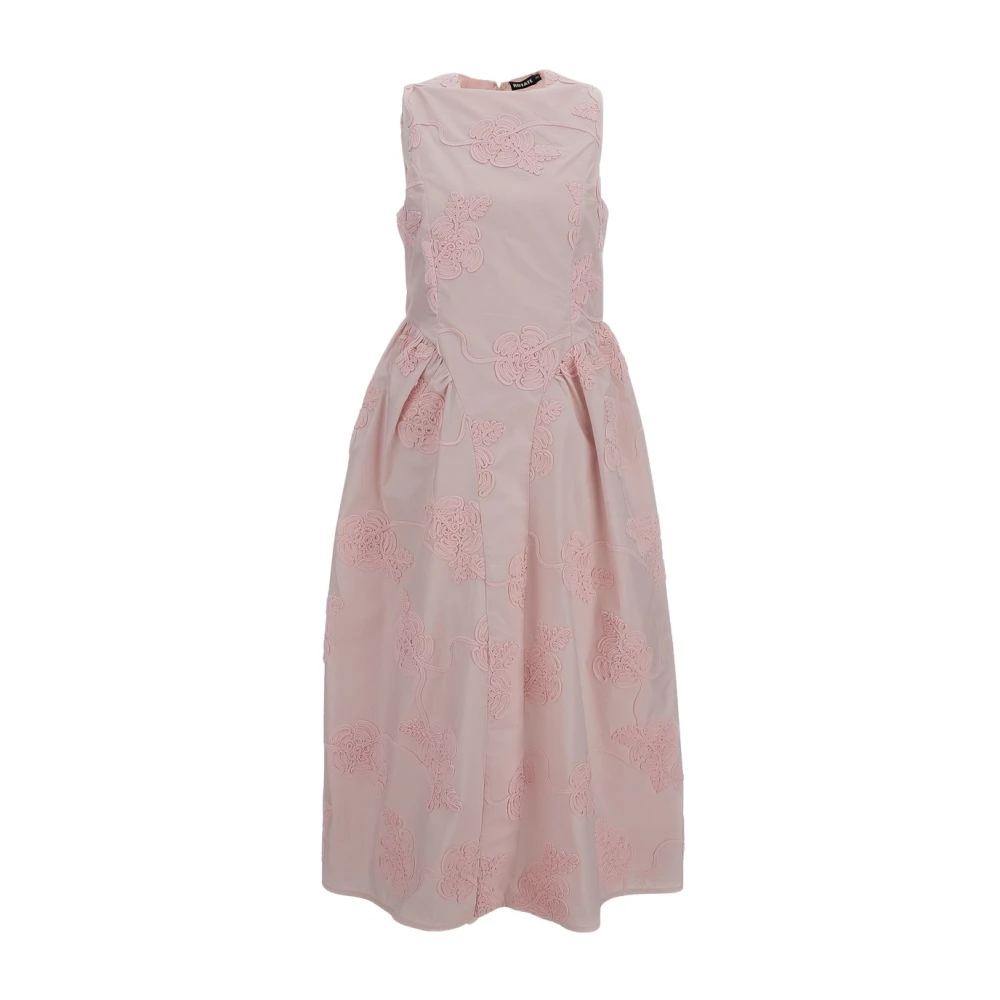 Rotate Birger Christensen Pink Flower Midi Dress - Female - Party Dresses - Xs - Dresses
