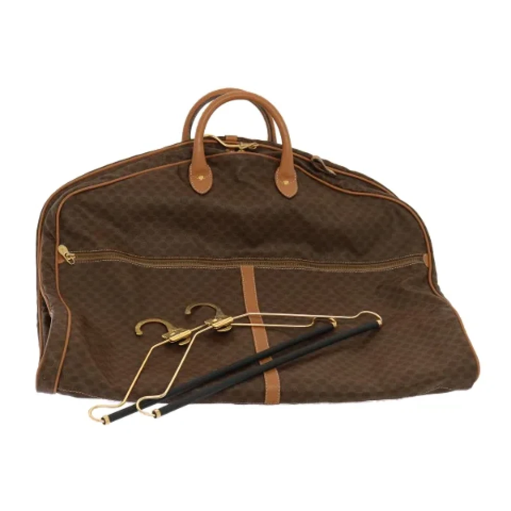 Celine Vintage Pre-owned Leather travel-bags Beige Dames