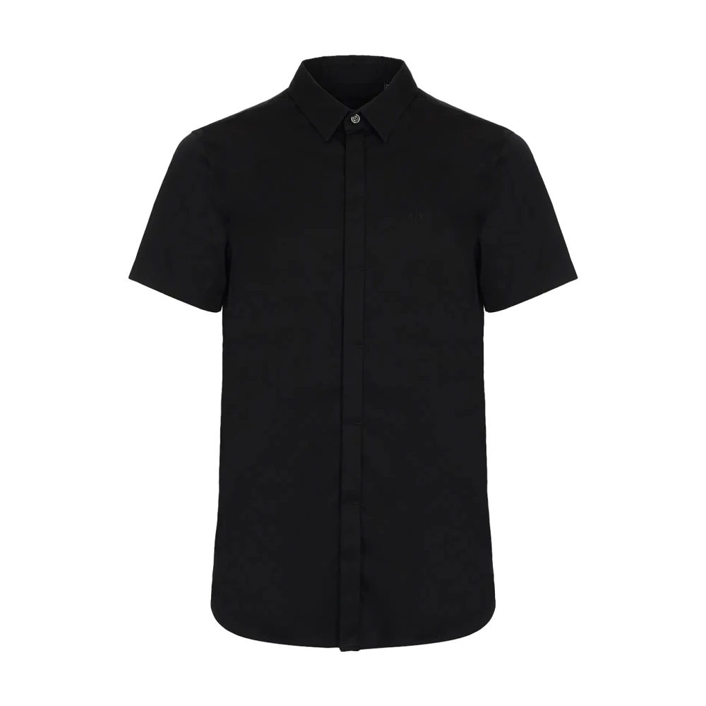 Armani Exchange Zwarte Overhemden voor Mannen Black Heren