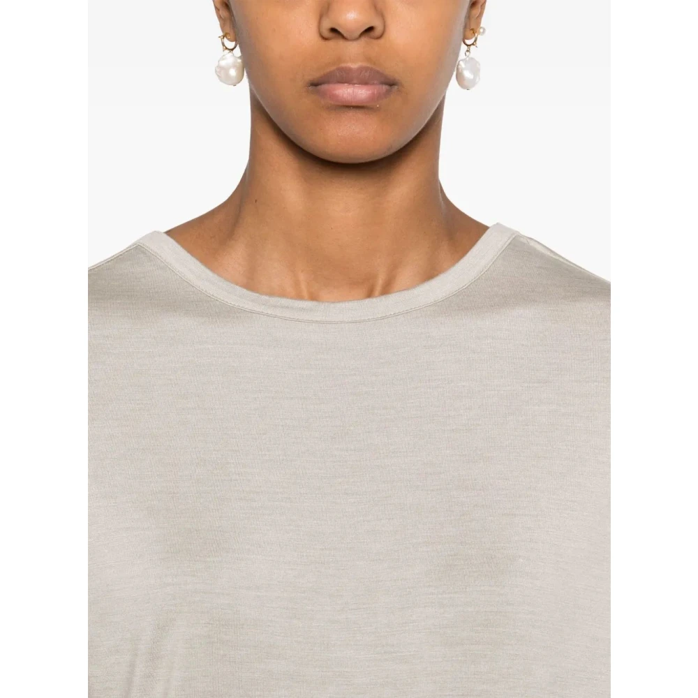 Herno Casual Katoenen T-shirt Beige Dames