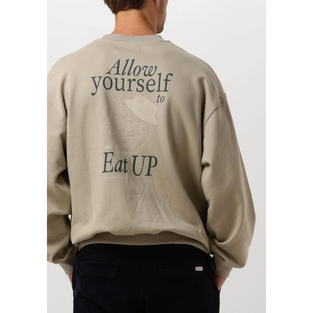 Woodbird Heren Sweater & Vest Eat Crew Beige Heren