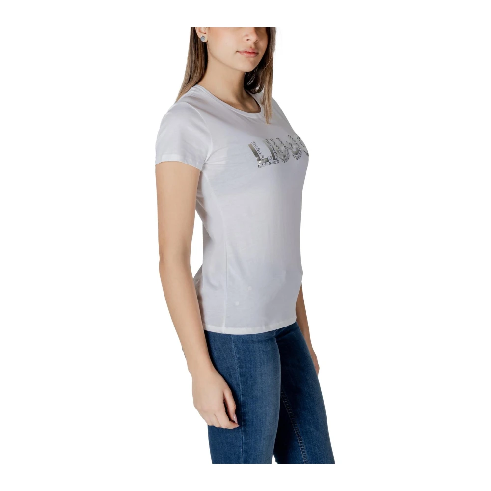 Liu Jo Wit Katoenen Ronde Hals T-Shirt White Dames