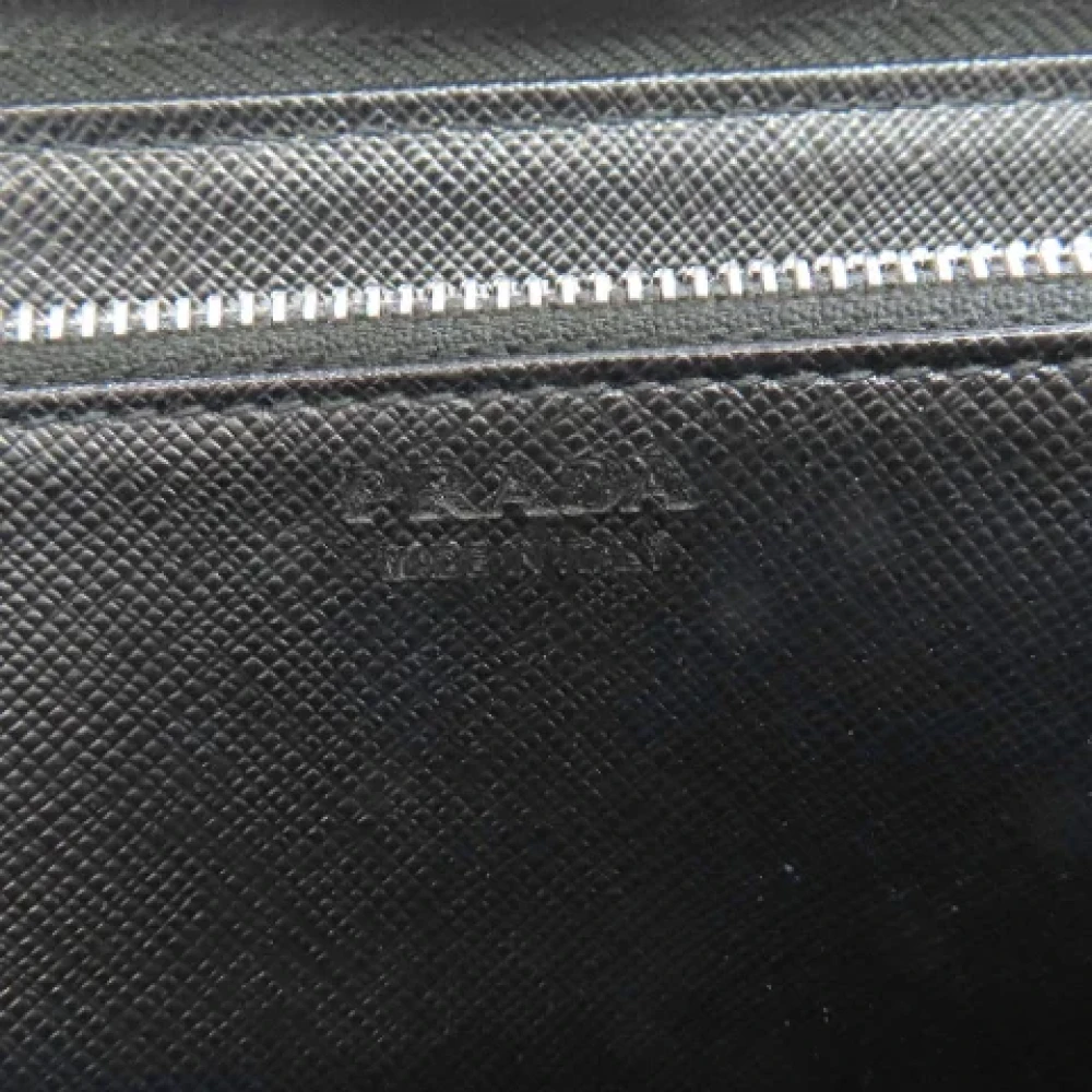 Prada Vintage Pre-owned Leather wallets Black Dames