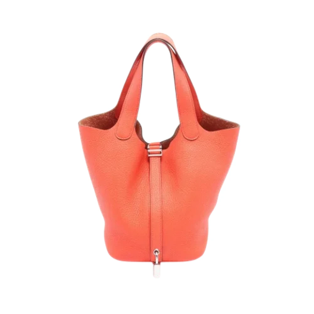 Hermès Vintage Pre-owned Leather handbags Orange Dames