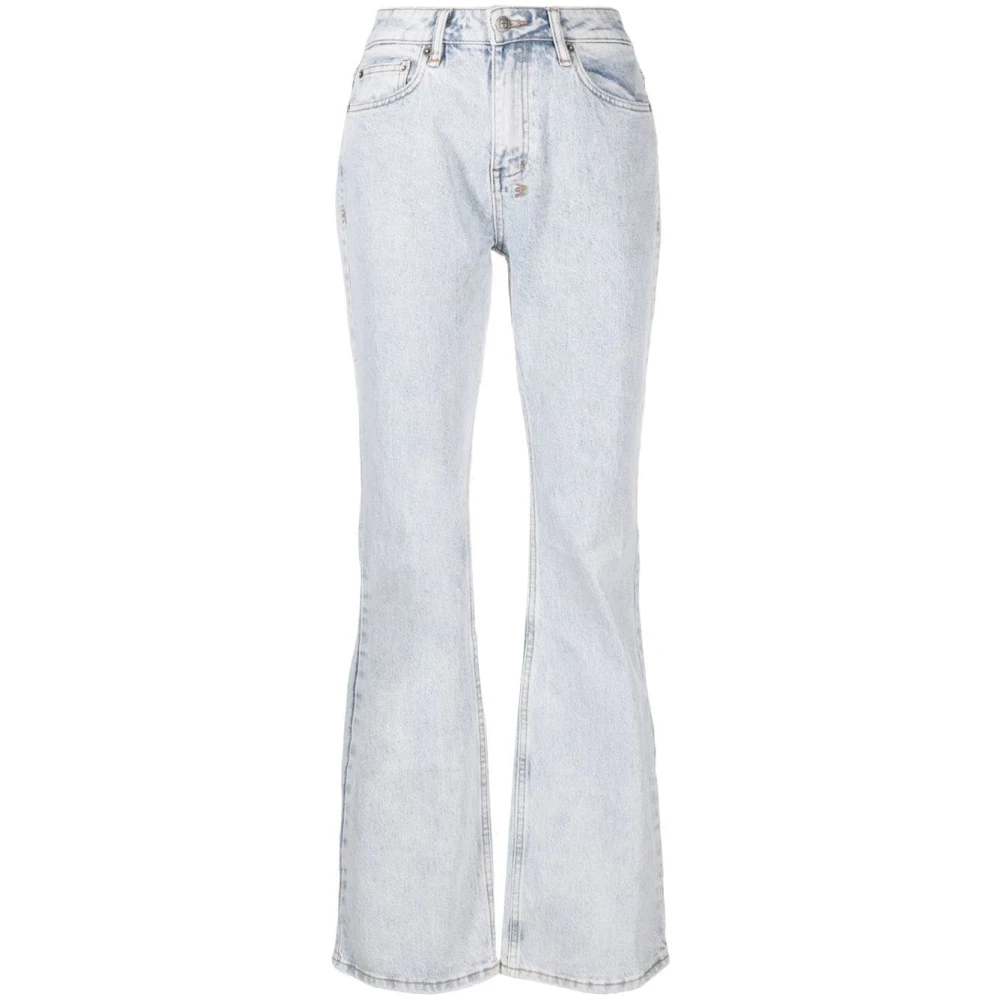 Ksubi Blauwe Straight Jeans met Katoen en Elastaan Blue Dames