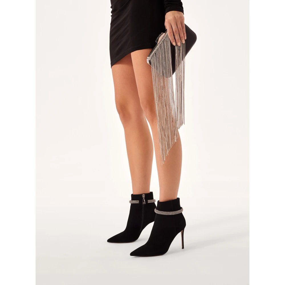 Kazar Stijve handtas versierd met snaren van zirkonen Black Dames