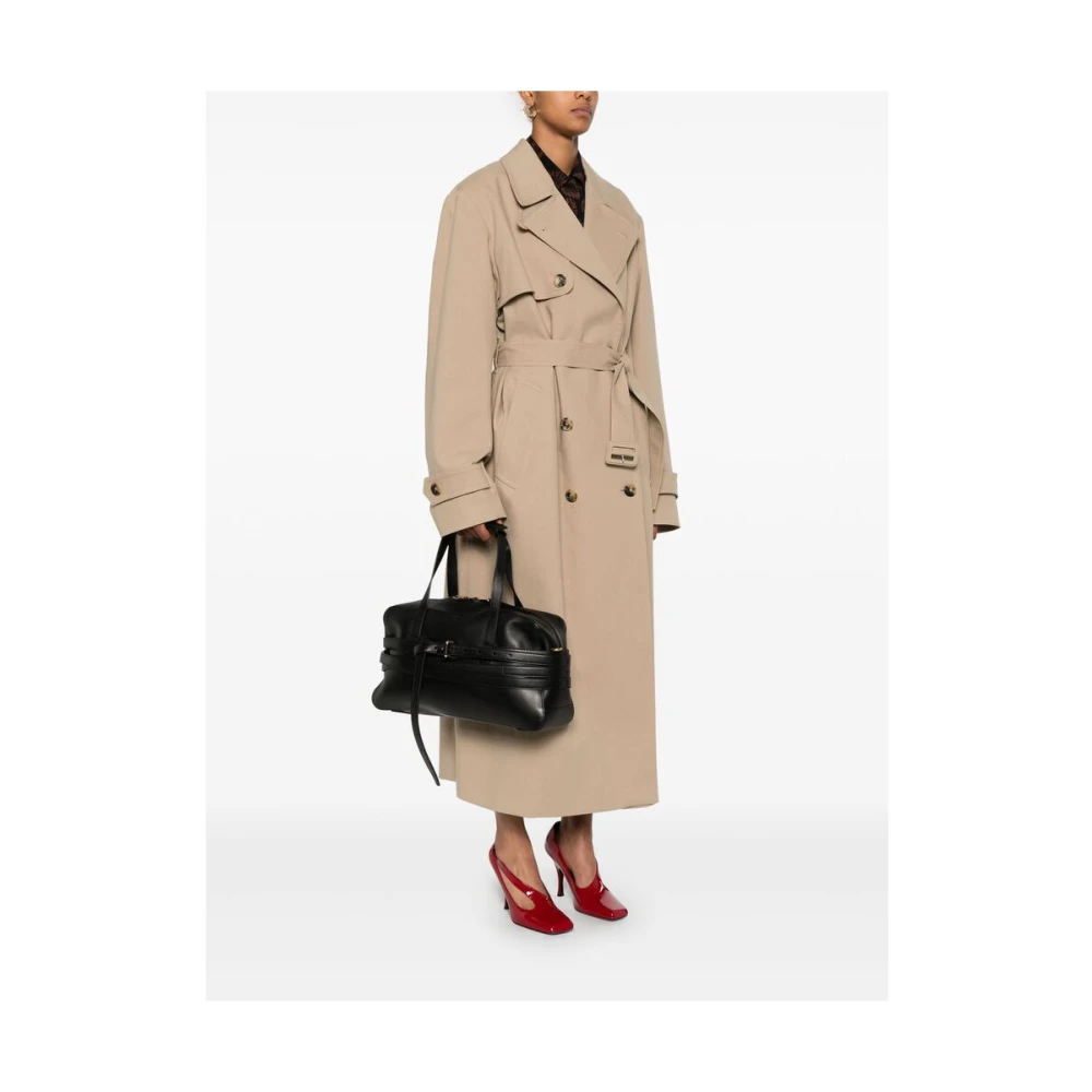 Moschino Zwarte Tweewegrits Handtas Black Dames