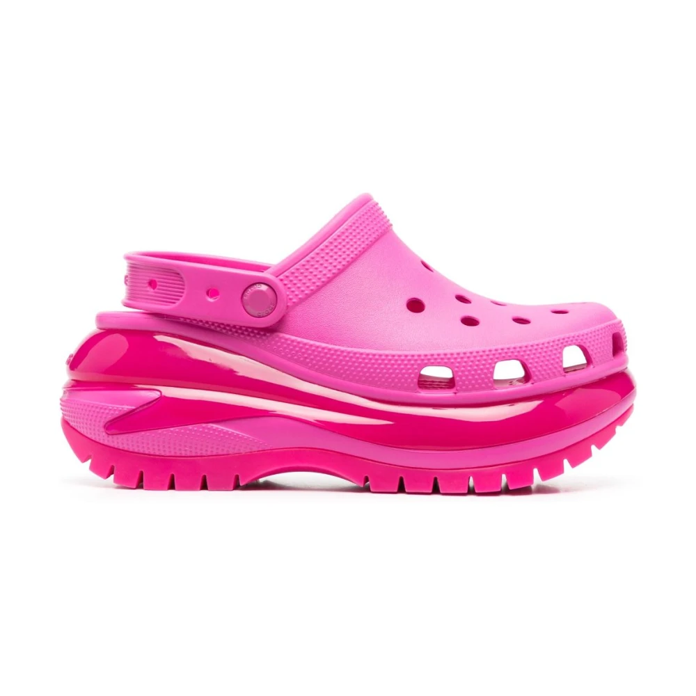 Crocs Rosa Plattform Sandaler med Hälrem Pink, Dam