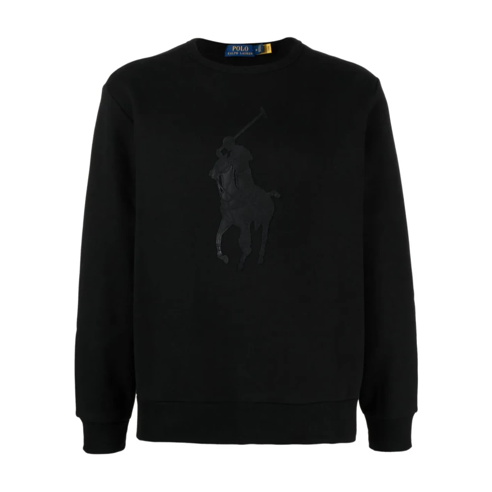 Ralph Lauren Geborduurde Polo Bear Sweatshirt Black Heren