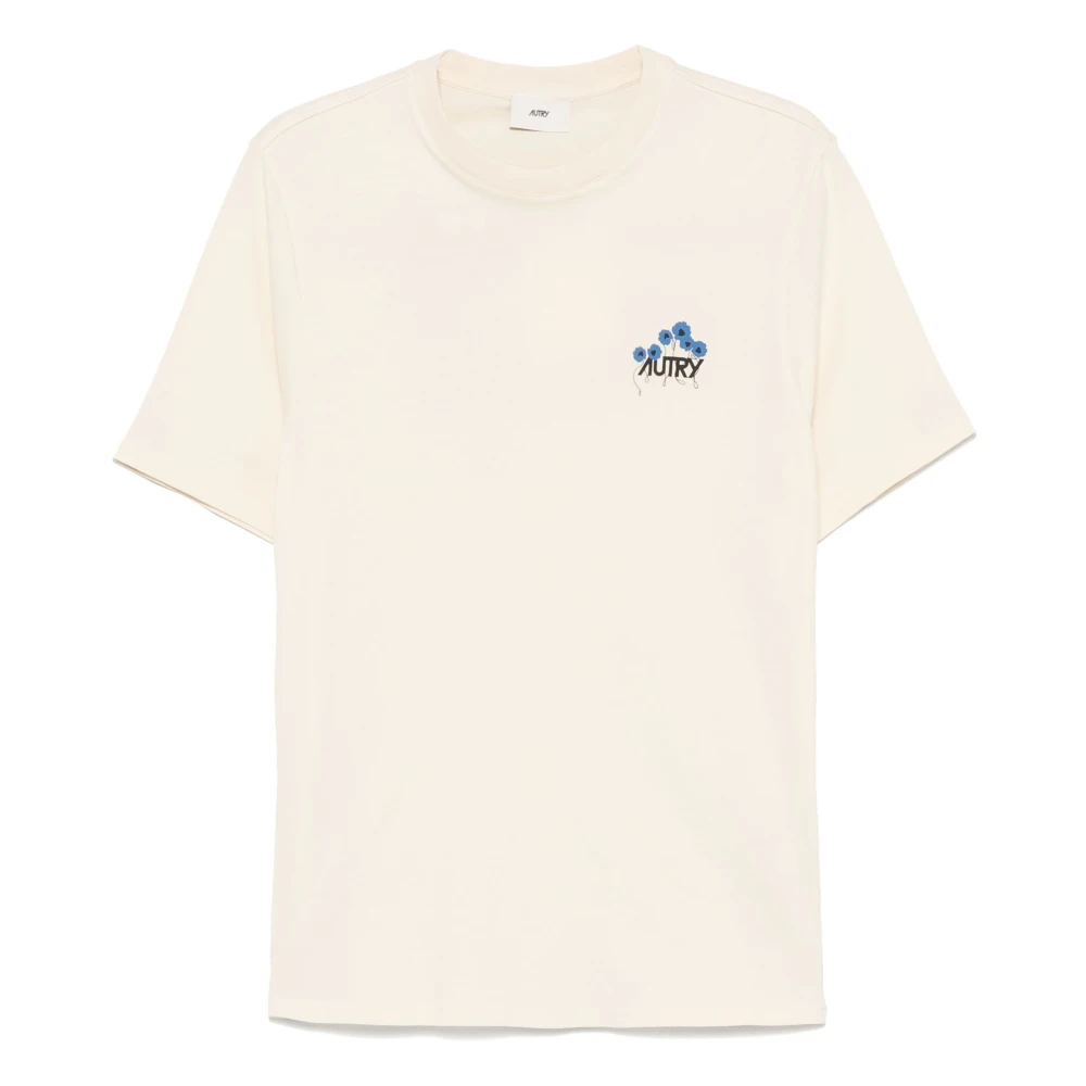 Autry Katoen Crème T-shirt en Polo Beige Heren