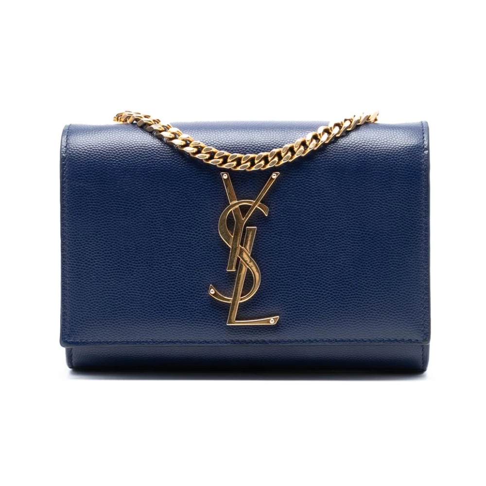 Saint Laurent Vintage Women's Blue Pre-Owned Envelope Chain Bag